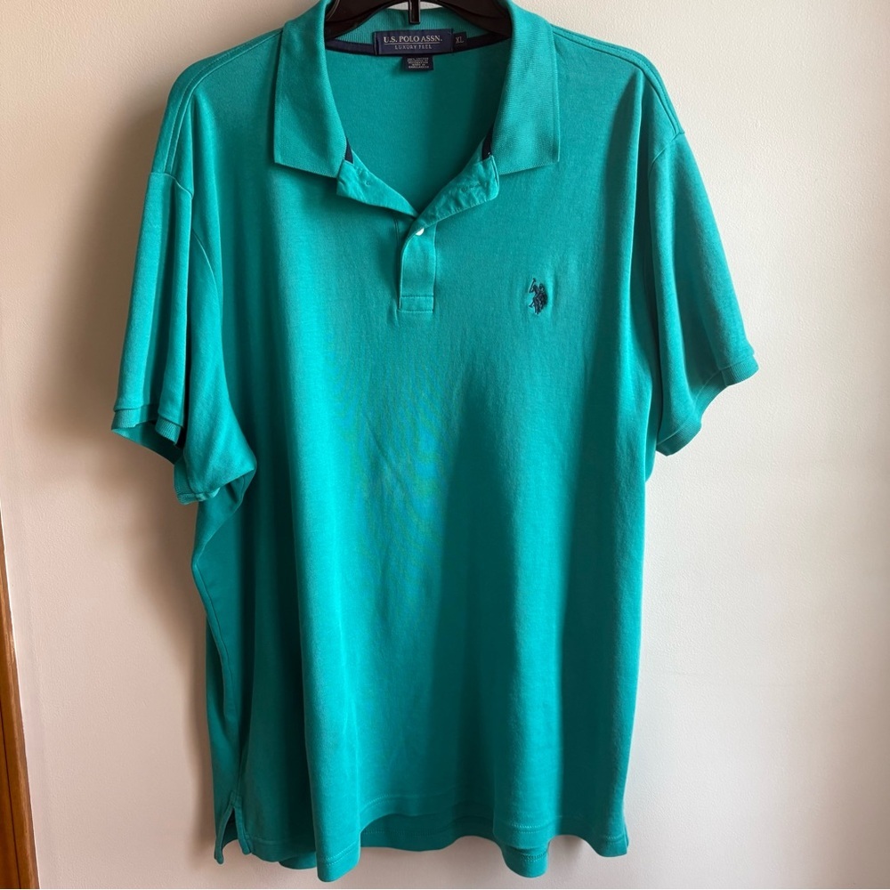 U.S. Polo Assn. Teal Polo Shirt Men’s XL Luxury Feel